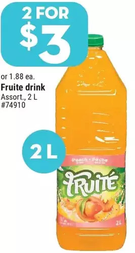 Giant Tiger Fruite drink offer