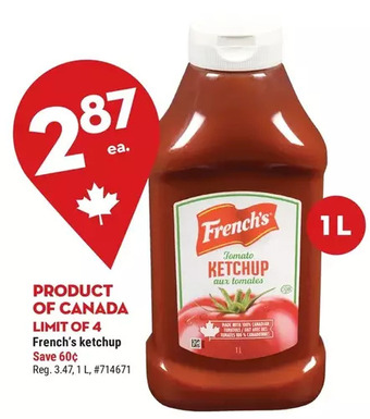 Giant Tiger French's ketchup offer