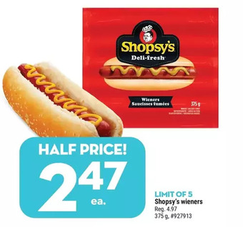 Giant Tiger Shopsy's wieners offer