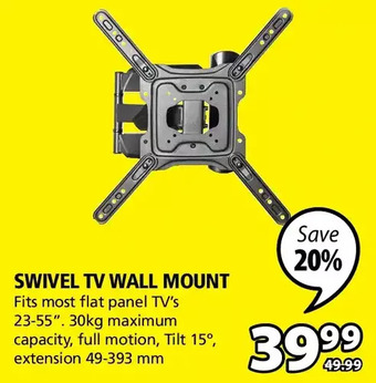 JYSK Swivel tv wall mount offer