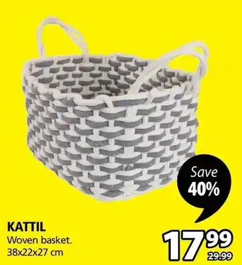 JYSK Kattil (single grey/white) offer