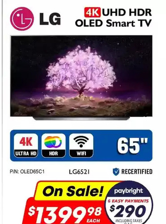 Factory Direct Lg 65" 4k uhd hdr oled smart tv offer