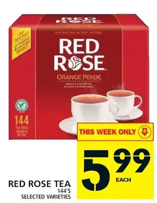 Food Basics Red rose tea offer