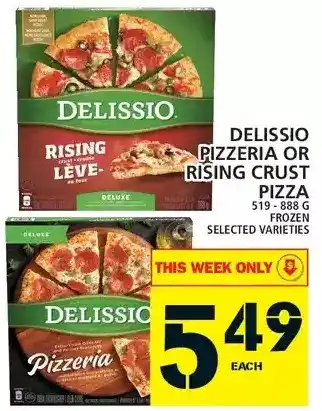 Food Basics Delissio pizzeria or rising crust pizza offer