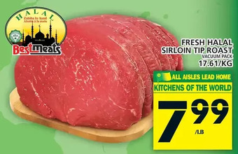 Food Basics Fresh halal sirloin tip roast offer