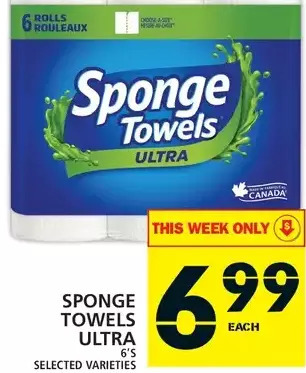 Food Basics Sponge towels ultra offer