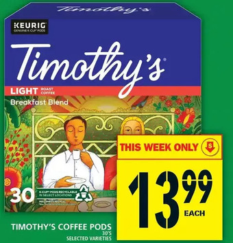 Food Basics Timothy's coffee pods offer