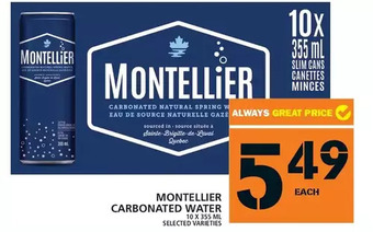 Food Basics Montellier carbonated water offer