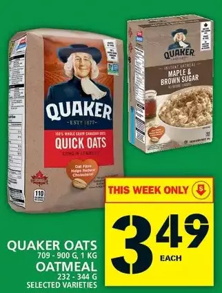 Food Basics Quaker oats | oatmeal offer