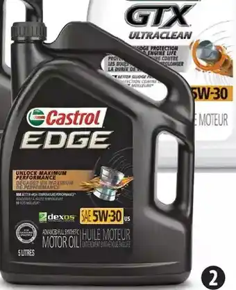 Canadian Tire Edge synthetic motor oil offer