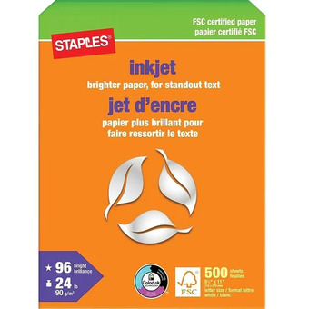 Staples Staples inkjet and laser paper offer
