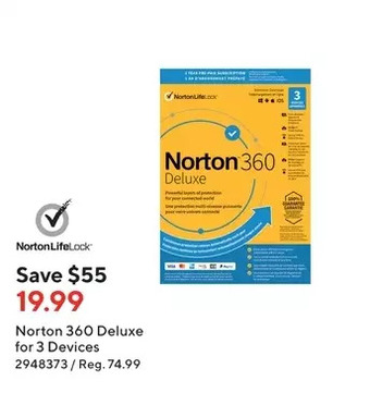 Staples Norton 360 deluxe for 3 devices offer