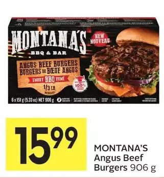 Foodland Montana's angus beef burgers offer