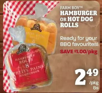 Farm Boy Farm boy hamburger or hot dog rolls offer