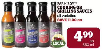 Farm Boy Farm boy cooking or grilling sauces offer