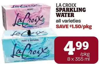Farm Boy La croix sparkling water offer