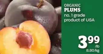 Farm Boy Organic plums offer