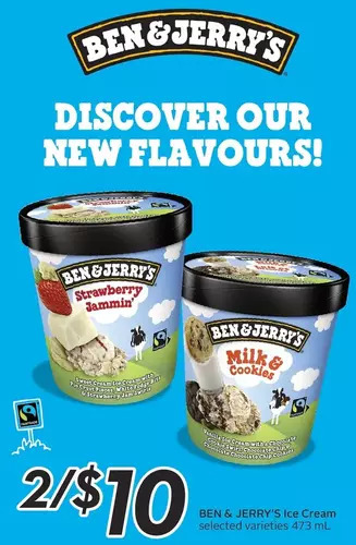 Sobeys Ben & jerry's ice cream offer