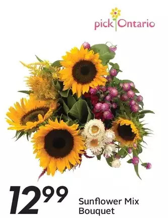 Sobeys Sunflower mix bouquet offer