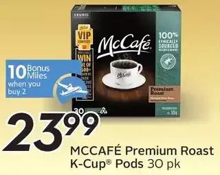 Sobeys Mccafé premium roast k-cup pods offer
