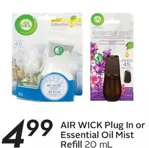 Sobeys Air wick plug in or essential oil mist refill offer