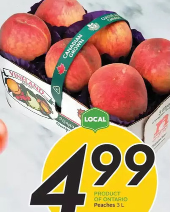 Sobeys Urban Fresh Peaches offer