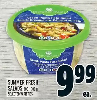 Metro Summer fresh salads offer