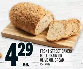 Metro Front street bakery multigrain or olive oil bread offer
