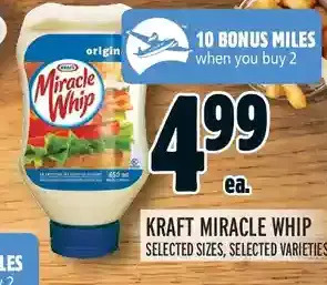Metro Kraft miracle whip offer