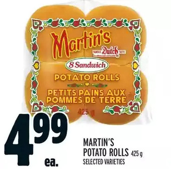 Metro Martin's potato rolls offer