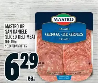 Metro Mastro or san daniele sliced deli meat offer