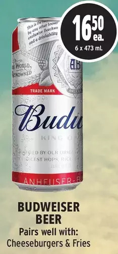 Metro Budweiser beer offer