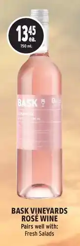 Metro Bask vineyards rosé wine offer