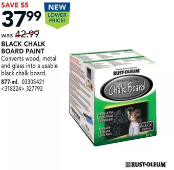 Rust-oleum black chalk board paint