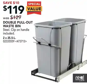 RONA Double pull-out waste bin offer