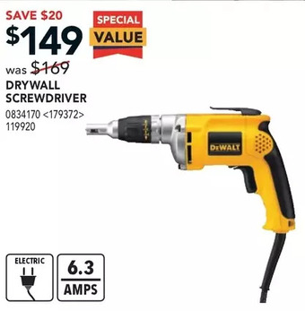 RONA Dewalt drywall screwdriver offer