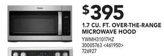 RONA Whirlpool 1.7 cu. ft. over-the-range microwave hood offer