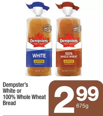 Highland Farms Dempster's white or 100% whole wheat bread offer