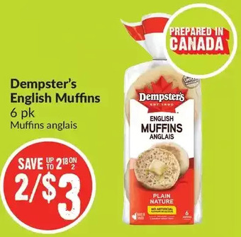 FreshCo Dempster's english muffins offer