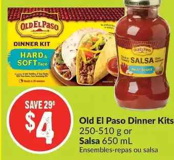 FreshCo Old el paso dinner kits or salsa offer
