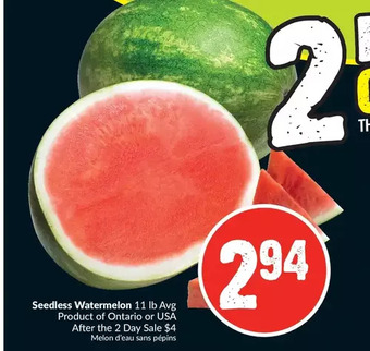 FreshCo Seedless watermelon offer