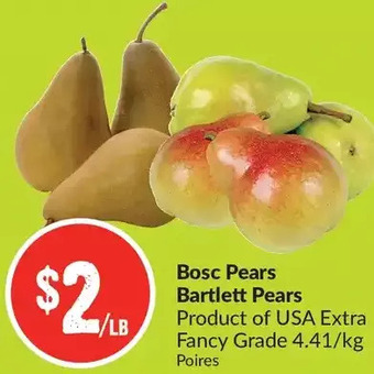FreshCo Bosc pears bartlett pears offer