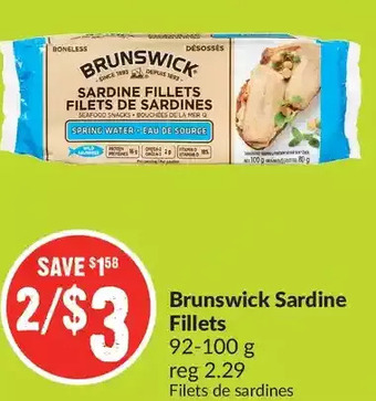 FreshCo Brunswick sardine fillets offer