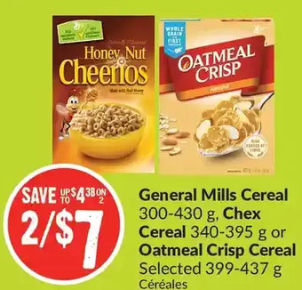 FreshCo General mills cereal, chex cereal or oatmeal crisp cereal offer