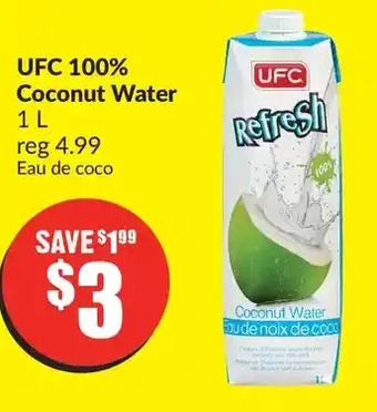 FreshCo Ufc 100% coconut water offer