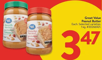Walmart Great value peanut butter offer