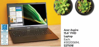 Walmart Acer aspire 15.6" fhd laptop offer