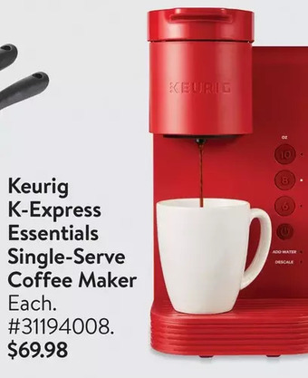 Walmart Keurig k-express essentials single-serve coffee maker offer