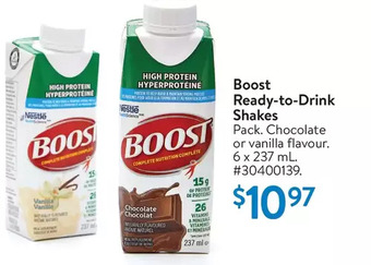 Walmart Boost ready-to-drink shakes offer