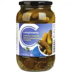 Sobeys Compliments pickles, cookies spray, ketchup 100% canadian tomatoes, compliments or compliments balance salad dressings offer